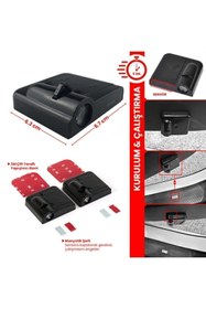 Resim Genel Markalar Audi 2 Adet Araçlar Için Pilli Yapıştırmalı Mesafe Sensörlü Kapı Altı Led Logo / Projektör 