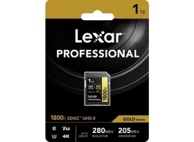 Resim Lexar 1TB SD 1800X 280MB/s Okuma 205MB/s Yazma Profesyonel Hafıza Kartı LSD1800001T-BNNNG 
