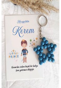 Resim 30 Adet Küçük Prens Kartlı Uzun Zincirli Yıldız Anahtarlık - Bebe 