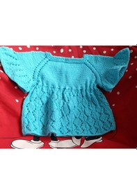 Resim Yakamoz Butik Vintage Bebek Elbisesi Mavi 
