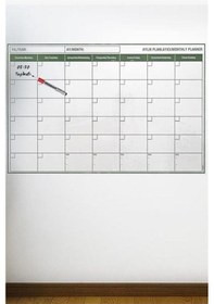 Resim Ollevra Manyetik Yapışkanlı Bir Aylık Program Planlayıcı Takvim 85x56 Cm Çok Renkli 