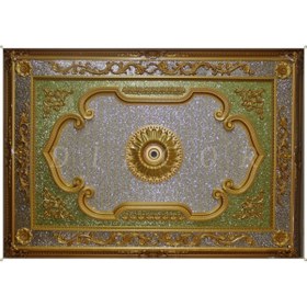 Resim DİECOR Dekoratif Polimer Sarı Beyaz 40 cm Avize Göbeği 