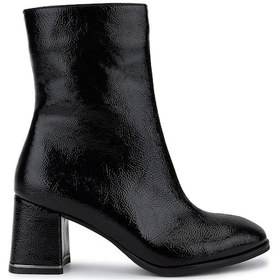 Resim Tamer Tanca Kadın Suni Deri Siyah Rugan Topuklu Bot 889 9203 Bn Bot Sk25-26 Sıyah Krsk Rgn SİYAH RGN 