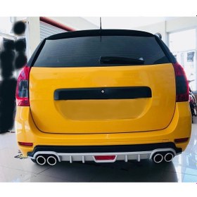 Resim Dacia Logan Mcv Uyumlu Body Kit Difüzör 4 Çıkış Yuvarlak Gri Model 1 