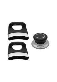 Resim Siyah Tencere Tava Kulp Seti 3'lü Set Sap Kulp Tutamak Seti Tencere Sapı 3 Adet Set 