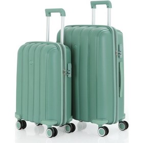 Resim Mçs Polipropilen 2li Valiz Seti Orta & Kabin V305 S21yy1000076-set 10426 Su Yeşili 