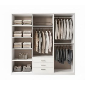 Resim Lemis Tamamı Mdf 6 Kapaklı Membran Gardırop Ve Yatak Odası Takımı 