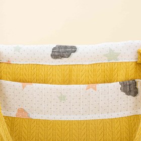 Resim Bebek Bakım Çantası - Hardal Örgü - Kuş 