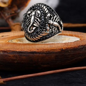 Resim Silva Silver Erkek Gümüş Akrep Simgeli Yüzük 