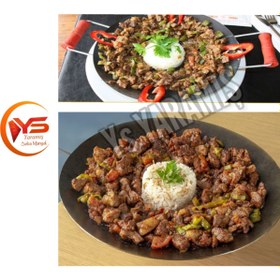 Resim Ys YARAMIŞ Ys 40cm Wok Tava Saç Kavurma Et Saç Kavurma / Yufka Gözleme Bazlama Ekmek Sacı Vok Tava 