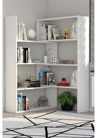 Resim Moonlife Pisagor Kitaplık Beyaz 