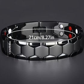 Resim 1 adet Erkek Bilekliği - 4'ü 1 arada Ayarlanabilir Geometrik Tasarım, Su Geçirmez Dayanıklı Bohem Tarzı Kaplamasız Metal Bileklik, Ona, Aile ve Arkadaşlara Mükemmel Hediye, Çok Fonksiyonlu Moda Aksesuarı, Modern Bileklik, Yüksek Kaliteli Bileklik, Aksesuar Tutkunları İçin Temel 