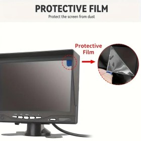 Resim Bileeko 17.78 cm CVBS Araba Monitörü Ekranı Güneşlikli 2 Yönlü Video Girişi Arka Görüş Görüntüsü TFT LCD Park Sistemi Araç/CCTV/RCA için, Pilsiz 