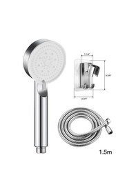 Resim Berev 5 Fonksiyon Duş Başlığı Kendinden Yapışkanlı Duş Askısı 1,5 Krom Duş Hortumu Duş Seti Diğer 