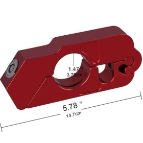 Resim Pengfushop5 Kırmızı Stil Motosiklet Gidon Kilidi Gidon Fren Kolu Katı Kilit Taklit Çalma Kilidi Çekme Çubuğu Atv Kir Sokak Bisikletleri Hırsızlığa Karşı (Yurt Dışından) 