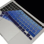 Resim McStorey Macbook Pro Klavye Kılıfı 13inç M1-M2 Türkçe Q Baskı A2338 2289 2251 A2141 ile Uyumlu Ombre 