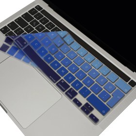 Resim McStorey Macbook Pro Klavye Kılıfı 13inç M1-M2 Türkçe Q Baskı A2338 2289 2251 A2141 ile Uyumlu Ombre 