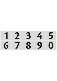 Resim Stencil Rakam Boyama Şablonu X016-sayı Rakam Yüksekliği 7 Cm 