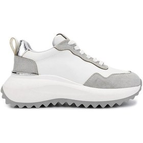Resim Tamer Tanca Kadın Suni Deri Beyaz/gri/lame Sneakers & Spor Ayakkabı 1009 2220 Bn Ayk Sk25-26 Byz/grı Suet/lame Beyaz 