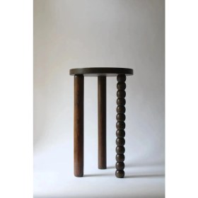 Resim Minimalist Ahşap Mantar Yan Sehpa Modern Tekli Fiskos / Çiçeklik 