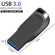Resim Usb Flash Sürücü 128gb 64gb 32gb 16gb 3.0 Yüksek Hızlı Pendrive 128gb 64gb Usb 3.0-black 8gb 