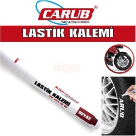 Resim Oto Tuning Lastik Yazma Kalemi Beyaz - Pratik Tasarım ile Lastiklerinizi Kişiselleştirin 