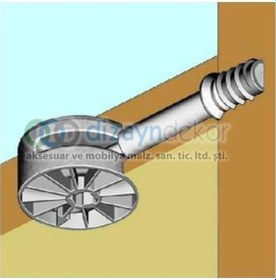 Resim Maxifix Büyük Minifix Dolap Bağlantı Elemanı Metal Dübelli Takım 