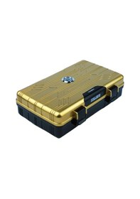 Resim Seyahat Tipi Gold-siyah Humidor Puro Kutusu - Tr2214 