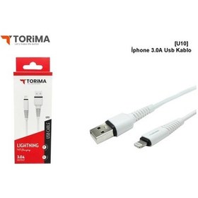 Resim Torima U10 3A Apple iPhone Uyumlu Usb Şarj Data Kablosu 