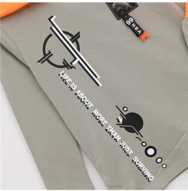 Resim Wanex Erkek Çocuk Kapüşonlu Mevsimlik Sweatshirt - 15767 Haki 