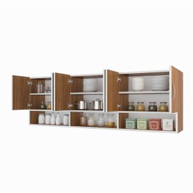 Resim Kenzlife hazır mutfak vice cvz 060*180*32 mutfak banyo dolabı kapaklı raflı 