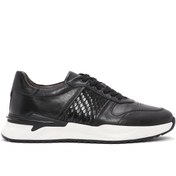 Resim Derimod Erkek Siyah Bağcıklı Deri Casual Sneaker 25SFD603614 