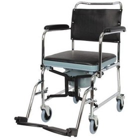 Resim Medikaltec Katlanabilir Tekerlekli Klozetli Komot Klozet Yükseltici 