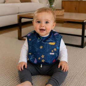 Resim Mammam Always By Your Side Minik Astronotlar Bebek Mama Önlüğü (6-24 Ay) 