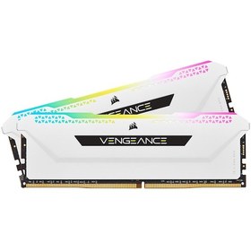 Resim Corsair Vengeance RGB Pro SL CMH16GX4M2E3200C16W 16 GB (2x8) DDR4 3200 MHz CL16 Ram Corsair