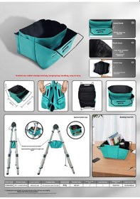 Resim Yunboo Ahşapçı Alet Çantası 600d Oksford Kumaş, Dayanıklı, Geniş Depolama, Taşınabilir, 34x44x21cm Mavi Renk 