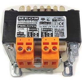 Resim 50va 220/24v Ac Monofaze İzolasyon Trafosu 