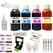 Resim Mertink Hp 6940 6980 6310 (344 343 339) Kartuş Dolum Seti 4x100ml 4 Renkli Mürekkep 