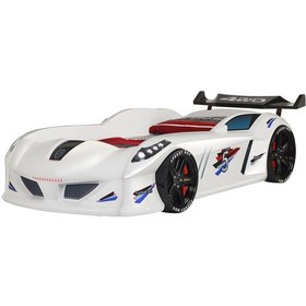Resim Setaymobilya Sports Çocuk Odası - Jaguar Arabalı Yatak, Dolap, Masa - Beyaz 