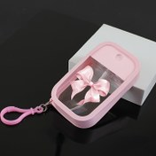 Resim Sevimli, Şık Pembe Fiyonk Baskılı 45ml Sprey Şişe - Dayanıklı PP, Koku İçermez, Makyaj & El Dezenfektanı İçin İdeal 