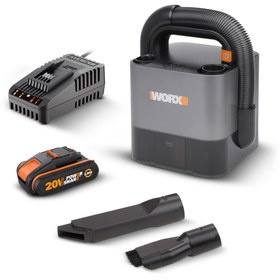 Resim WORX WX030 20Volt 2.0Ah. 30W\u002F10Kpa Li-ion Flexi Esnek Hortumlu Profesyonel Kompakt Şarjlı Süpürge 