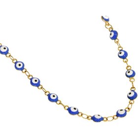 Resim Kadın Nazar Boncuğu Model Çelik Halhal Gold 