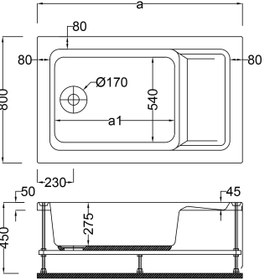 Resim Renkli Oturmalı Mini Küvet | Jakuzi | Ortaçeşme | Sanacryl - 80x160 / Lacivert / 1 Kişilik 
