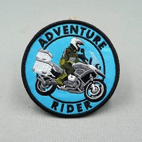 Resim Macera Sürücüsü Nakışlı Yama ile saç tokası - Giyim, Pantolon, Sırt Çantaları ve Şapkalar için Serin Motosiklet Tasarımı ile Süsleme 