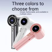 Resim USB Şarj Edilebilir El Tipi Turbo Fan LED Ekranlı, 100 Hızlı Mini Taşınabilir Yüksek Hızlı Sessiz Fan, Güvenli Seyahat Açık Hava Fanı, Plastik Malzeme, Kablo Dahil, Düğme Kontrolü, Zemin Fanı, 1200mAh Lityum Pil, İç ve Dış Mekan Kullanımı, Soğutma Fanı 