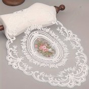 Resim 1pc Retro Lace Placemats, Vintage French Style Elegant Lace Doily, Handmade Embroidered Table Mats For Home Table Decoration 