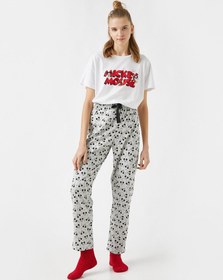Resim Mickey Mouse Lisanslı Pamuklu Pijama Takımı 