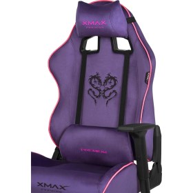 Resim / Rio Balerion Terletmez Kadife Kumaş Mor Gaming Oyuncu Koltuğu / 120 kg Taşır 