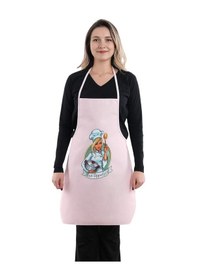 Resim Siyah Chef İkili Paket Leke Tutmaz Kumaş Mutfak Önlüğü Seti Pembe 