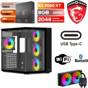 Resim MSI Ddr5 – Rtx 9060XT 8gb – Ryzen 5 7600X - 32GB - 64GB Ddr5 Ram – 1tb M.2 SSD – Sıvı Sogutmalı – Windows 11 Pro Masaüstü Bilgisayar 